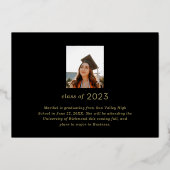 Moderne foto's Afstuderen Gold Foil aankondiging (Achterkant)