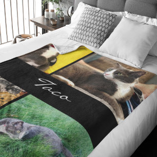 Moderne foto's Collage Cat Fleece Deken