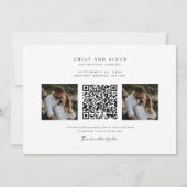 Moderne foto's slaan de datum op met QR-code Save The Date (Achterkant)