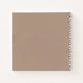 Moderne foto's Tan Wedding Guest Book Notitieboek (Achterkant)