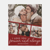 Moderne fotostrip collage fleece deken (Voorkant)