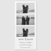 Moderne Fotostrip Magnetische bruiloft Sla de datu (Voorkant)