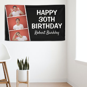 Moderne fotostrip   Verjaardagsbanner Spandoek