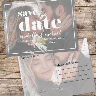 Moderne fototypografie Bold Simple Minimalist Aankondigingskaart