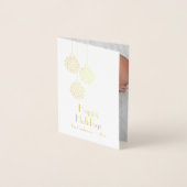 Moderne fotovakantie Kaart in goudfolie (Voorkant)