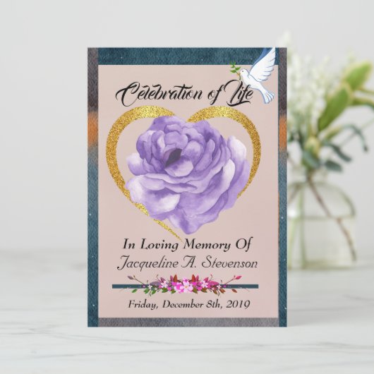 Moderne fotoviering van de orde van dienst van het programma (Staand voorkant)