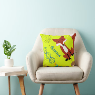  moderne fox orn Woodland Neon Pillow Kussen