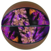 Moderne fractal in zwart en paarse basketbal (Voorkant)