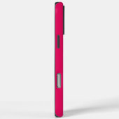 Moderne framboos monogram initialen modern Case-Mate iPhone case (Achterkant / Rechts)