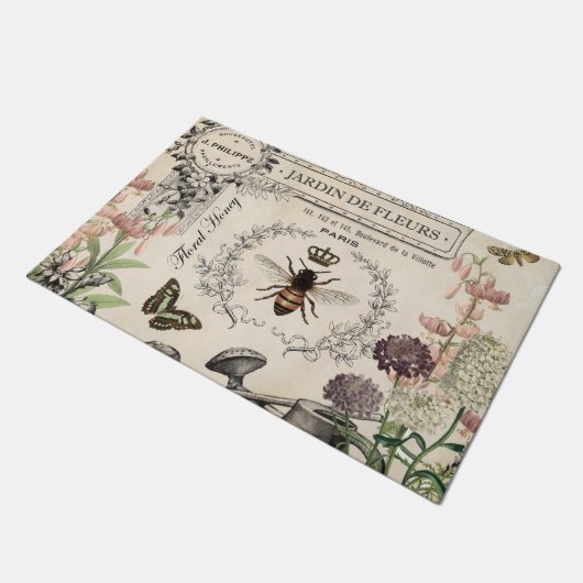 Moderne  Franse bijentuin Deurmat (Schuin)