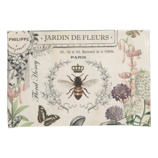 Moderne  Franse bijentuin Kussensloop (Voorkant-Rechts)