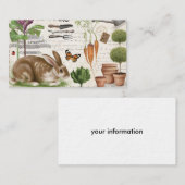 Moderne  Franse boerderij Garden Rabbit Visitekaartje (Voorkant / Achterkant)