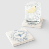 moderne  franse boerderij stenen onderzetter (Zijkant)