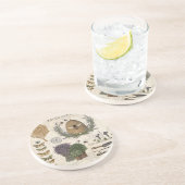 Moderne  Franse boerderij Zandsteen Onderzetter (Zijkant)