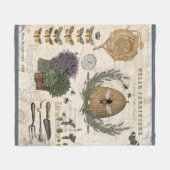 Moderne  franse boerderijbijen fleece deken (Voorkant (Horizontaal))