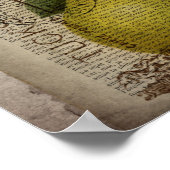 moderne , franse botanische printvruchtenperen poster (Hoek)