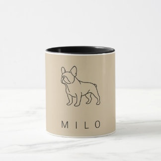 Moderne Franse Bulldog Koffiemok | Aangepaste Naam Mok