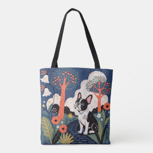 Moderne Franse bulldog tas