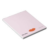 Moderne Franse Chic Red Lips Beautician Minimal Notitieblok (Schuin)