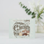 moderne franse chocolade briefkaart (Staand voorkant)