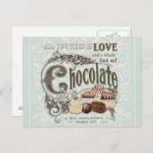 moderne franse chocolade briefkaart (Voorkant / Achterkant)