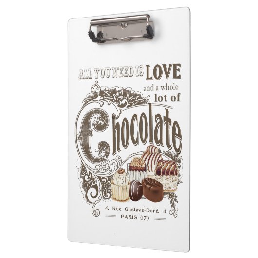 moderne  franse chocolade klembord (Links)