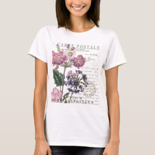 moderne franse flora t-shirt
