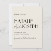 Moderne Franse grillige retro foto unieke bruiloft Save The Date (Achterkant)