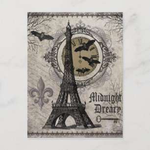 moderne franse halloween Eiffeltoren Briefkaart