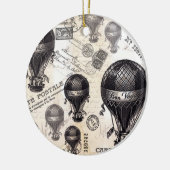 moderne  Franse heteluchtballonnen Keramisch Ornament (Links)