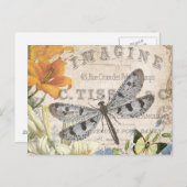 moderne  franse libellen briefkaart (Voorkant / Achterkant)