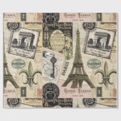 Moderne  Franse reiscollage Cadeaupapier (Vlak)