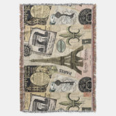 Moderne  Franse reiscollage Deken (Voorkant Verticaal)