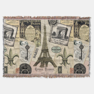 Moderne Franse reiscollage Deken