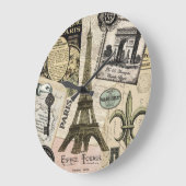 Moderne  Franse reiscollage Grote Klok (Hoek)