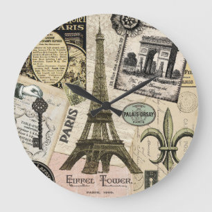 Moderne Franse reiscollage Grote Klok