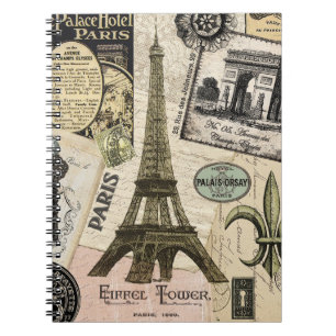 Moderne  Franse reiscollage Notitieboek