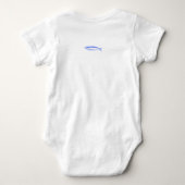 Moderne Franse Sardines Blikvis Baby Shower Romper (Achterkant)