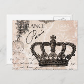 moderne  franse shabbykroon briefkaart (Voorkant / Achterkant)