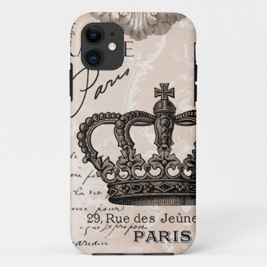 moderne franse shabbykroon Case-Mate iPhone case (Achterkant)