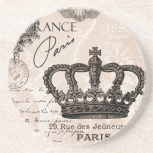 moderne  franse shabbykroon zandsteen onderzetter