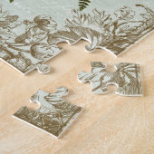 MODERNE FRANSE STROORALE GARDEN PUZZLE LEGPUZZEL (Zijkant)