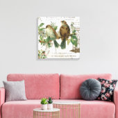 Moderne Franse vogels en vogelkooien Canvas Afdruk (Insitu (Woonkamer))