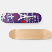 Moderne Franse zwarte collage Skateboard (Horizontaal)