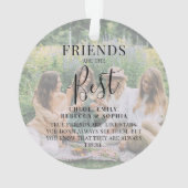 Moderne 'FRIENDS' zijn de beste kerstfoto Ornament (achterkant)