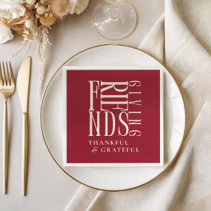 Moderne Friendsgiving-diner Servet