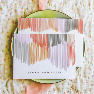 Moderne Fringe Gepersonaliseerde Briefpapier Notitiekaartje