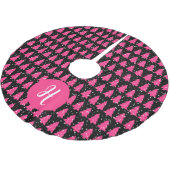 Moderne Fuchsia en zwarte kerstboom Kerstboom Rok (Gekanteld)