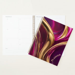 Moderne- Fuchsia violet et or-