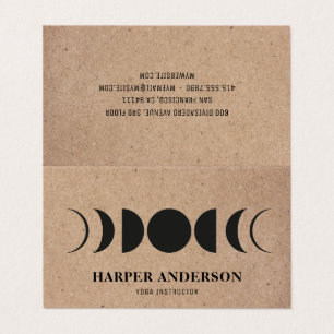 Moderne Full Moon Yoga Instructor Professional  Visitekaartjes